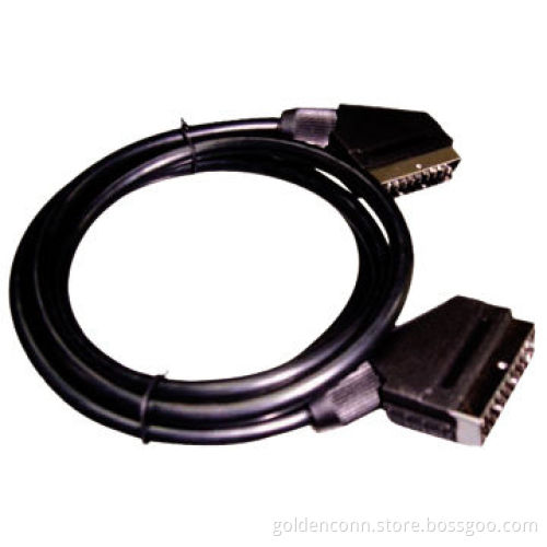 SCART Cable, Complies with European Rules, OEM and ODM Orders are Welcome